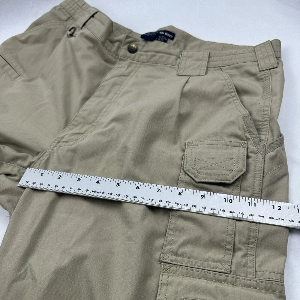 5.11 Tactical Cargo Pants Mens 34x34 Khaki Tan Ripstop Multi-Pocket TDU Workwear
